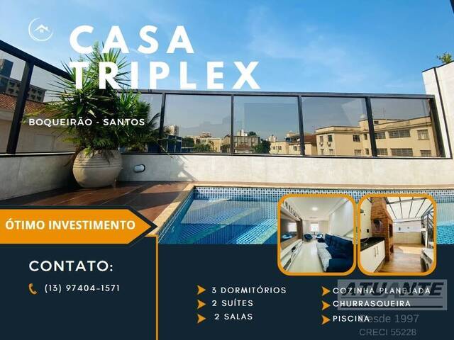 #1557 - Casa para Venda em Santos - SP - 1