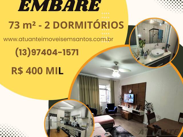 #1568 - Apartamento para Venda em Santos - SP